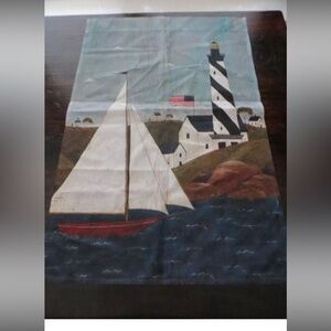 New Summer Boat & Lighthouse Flag 12x18